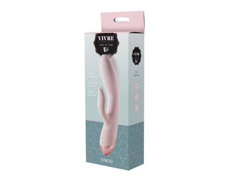 Wibrator duo punktu G Vivre Coco silikonowy różowy USB 23 cm