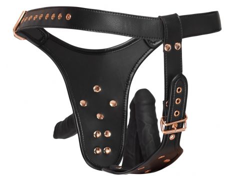 Strap on Bad Kitty z trzema dildami silikonowymi 2XL - 11