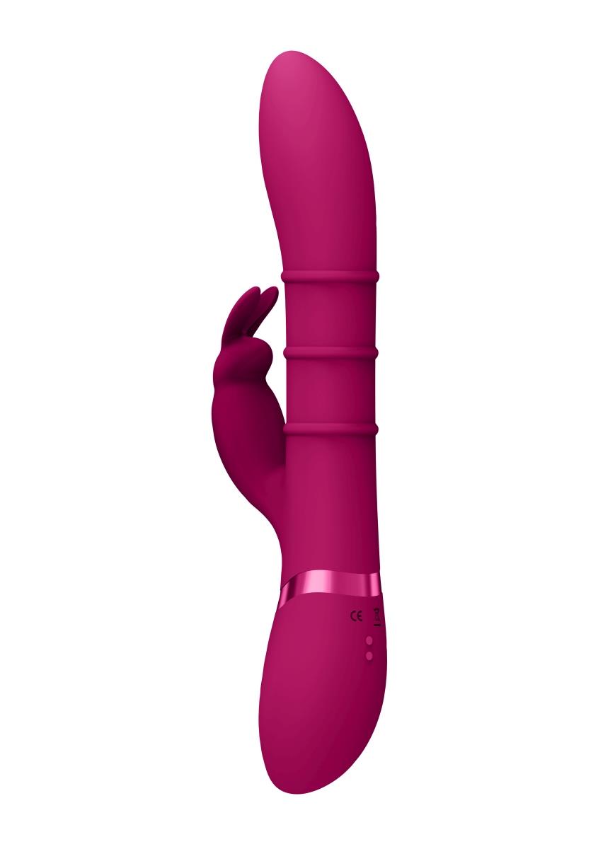 stimulating rings, vibrating g-spot rabbit - pink