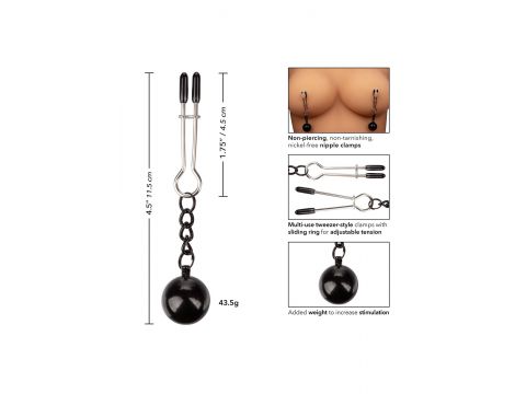 Klipsy na sutki metalowe z obciążeniem Calexotics 11,5 cm - 6