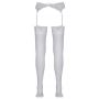 Pończochy białe z koronką Cottelli LEGWEAR - 8
