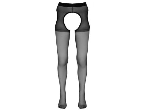 Rajstopy erotyczne Cottelli LEGWEAR czarne S/M z koronką - 6