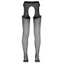 Rajstopy erotyczne Cottelli LEGWEAR czarne S/M z koronką - 8
