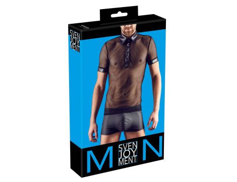Koszulka polo męska Svenjoyment wet look siateczka L