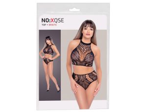 Komplet bielizny erotycznej NO:XQSE top i figi bez krocza S L