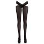 Pończochy Cottelli LEGWEAR czarne L/XL otwarte - 5