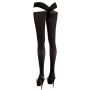 Pończochy Cottelli LEGWEAR czarne L/XL otwarte - 8