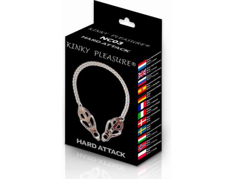 Regulowane klipsy na sutki ze stali nierdzewnej Kinky Pleasure Hard Attack - 3