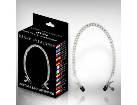 Regulowane metalowe zaciski na sutki Kinky Pleasure