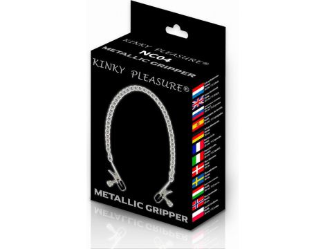 Regulowane metalowe zaciski na sutki Kinky Pleasure - 3