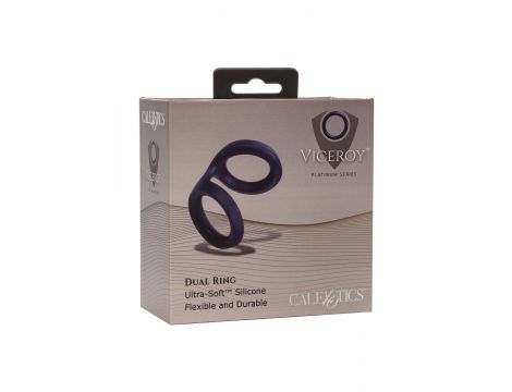 Pierścień erekcyjny Viceroy Dual Ring silikonowy niebieski - 2