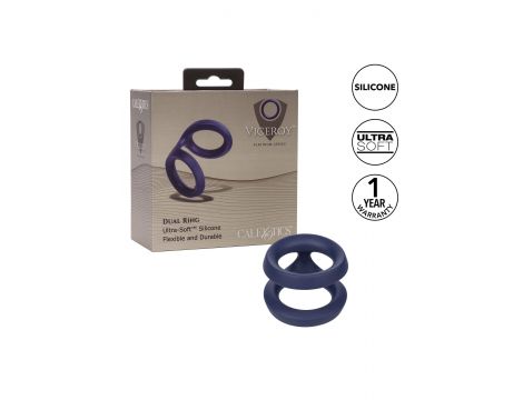 Pierścień erekcyjny Viceroy Dual Ring silikonowy niebieski - 4