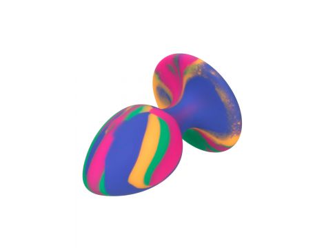 Korek analny silikonowy Calexotics tie dye medium 7.5 cm - 7