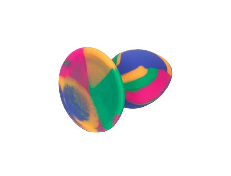 Korek analny silikonowy Calexotics tie dye medium 7.5 cm - 8