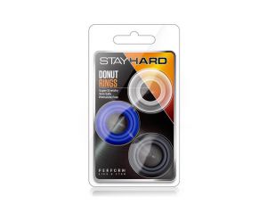 Pierścienie erekcyjne Stay Hard Blush TPE 3 sztuki