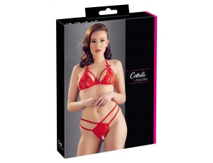 Komplet bielizny koronkowej Cottelli LINGERIE czerwony L
