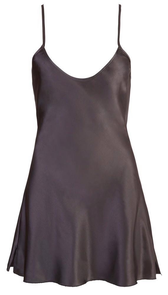 satin chemise black s