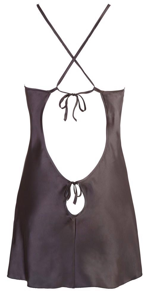 satin chemise black s