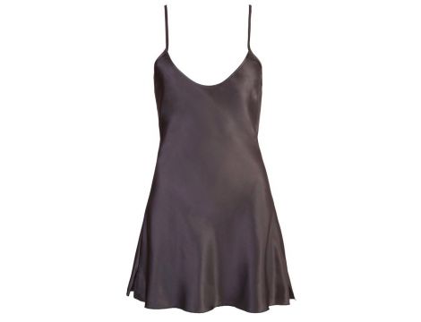 Koszulka nocna satynowa Cottelli LINGERIE czarna M - 3