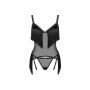 Czarny transparentny gorset i stringi Sherila Obsessive XL/2XL - 6