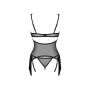 Czarny transparentny gorset i stringi Sherila Obsessive XL/2XL - 7