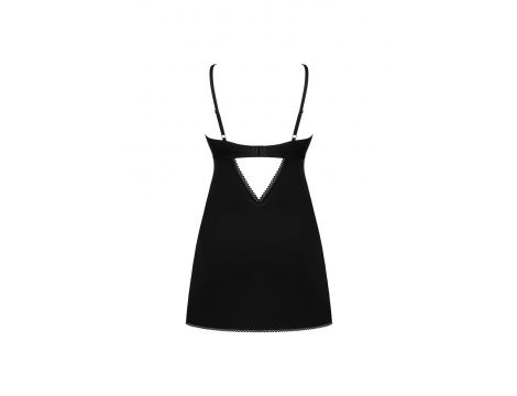 Koszulka nocna Rosenty z stringami Obsessive czarna M/L - 6