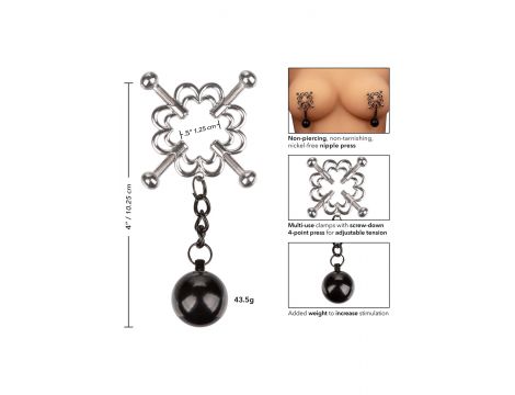 Klips na sutki 4 punktowy z obciążeniem metalowy Calexotics 10 cm - 6