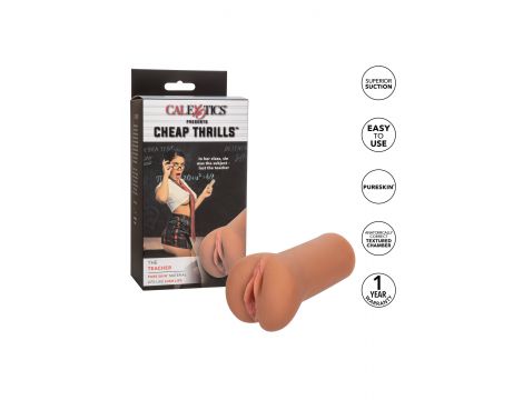 Masturbator Cheap Thrills The Teacher karmelowy TPE 14 cm - 7