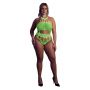 Body z greckim dekoltem Ouch neonowa zieleń XL XXXXL - 2