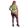 Body z greckim dekoltem Ouch neonowa zieleń XL XXXXL - 3