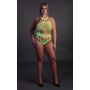 Body z greckim dekoltem Ouch neonowa zieleń XL XXXXL - 5