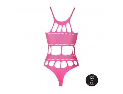 Body Ouch z greckim dekoltem neonowy róż XS/XL - 7