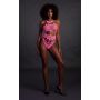 Body Ouch z greckim dekoltem neonowy róż XS/XL - 5