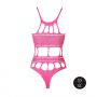 Body Ouch z greckim dekoltem neonowy róż XS/XL - 8