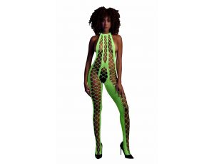 Bodystocking neonowy Ouch! zielony UV XS/XL