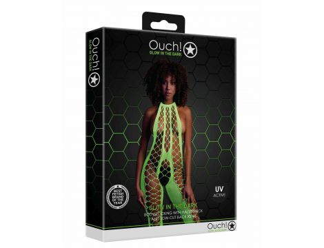 Bodystocking neonowy Ouch! zielony UV XS/XL - 3