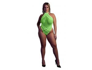 Body erotyczne Ouch neonowa zieleń halter XL XXXXL