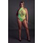 Body erotyczne Ouch neonowa zieleń halter XL XXXXL - 5