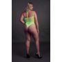 Body erotyczne Ouch neonowa zieleń halter XL XXXXL - 6