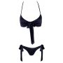 Komplet bielizny Cottelli Lingerie z kokardkami czarny S/M - 8