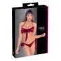 Komplet bielizny z kokardkami Cottelli LINGERIE czerwony S/M - 2