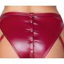 Komplet bielizny bondage Cottelli czerwony z paskami na kostki - 7