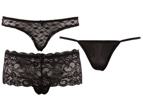 Zestaw majtek Cottelli Lingerie czarny XL - 5