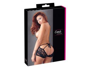 Majtki koronkowe z kokardą Cottelli Lingerie czarne M