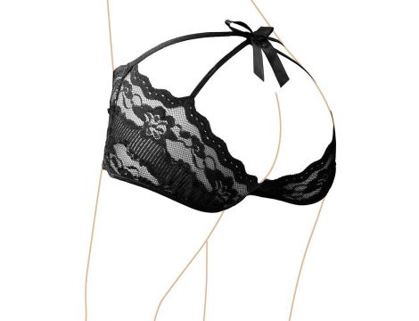 Majtki koronkowe z kokardą Cottelli LINGERIE czarne L - 6