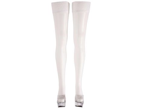 Pończochy samonośne Cottelli LEGWEAR białe 17 den - 6