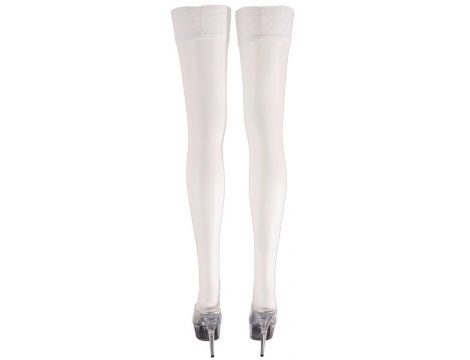 Pończochy samonośne Cottelli LEGWEAR białe - 7