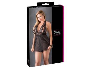 Babydoll koronkowy Cottelli CURVES czarny 3XL