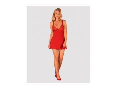 Babydoll Luvae Obsessive czerwony z stringami S/M - 3