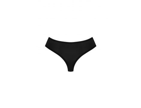 Figi otwarte Bella Rou Obsessive czarne z haftowanym tiulem XL 2XL - 8